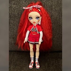 Rainbow High Cheer Ruby Anderson Red Cheerleader Fashion Doll